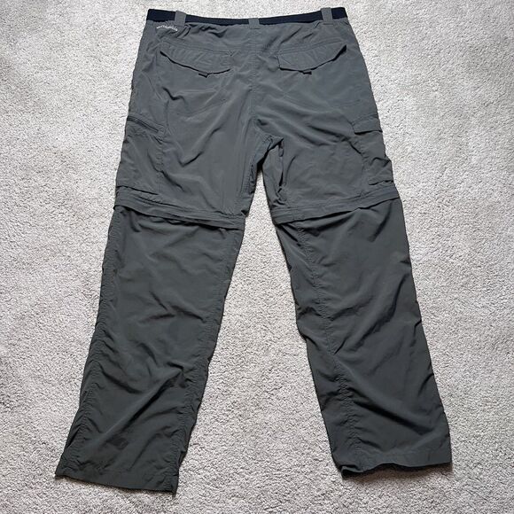 COLUMBIA Omni-Shade Convertible Pants Men 40x32 Gray Sun Blocking Hiking Outdoor - Picture 5 of 11
